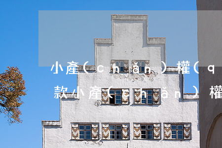 小產(chǎn)權(quán)房抵押貸款(小產(chǎn)權(quán)房抵押貸款流程)
