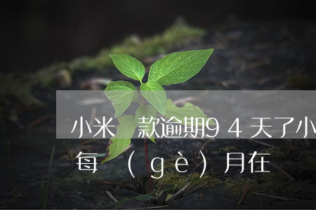 小米貸款逾期94天了(小米貸款逾期90天,每個(gè)月在還會(huì)被起訴會(huì)有什么后果)