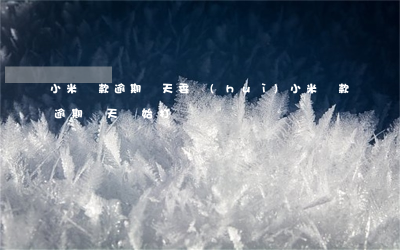 小米貸款逾期兩天委會(huì)(小米貸款逾期幾天開始打電話)