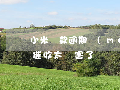 小米貸款逾期沒(méi)人催收(小米貸款催收太厲害了)