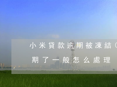 小米貸款逾期被凍結(jié)(小米貸款逾期了一般怎么處理)