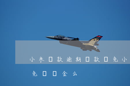 小米貸款逾期還款減免(小米貸款逾期可以減免違約金么)