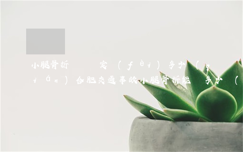 小腿骨折傷殘鑒定費(fèi)多少錢(qián)合肥(交通事故小腿骨折能賠多少錢(qián))