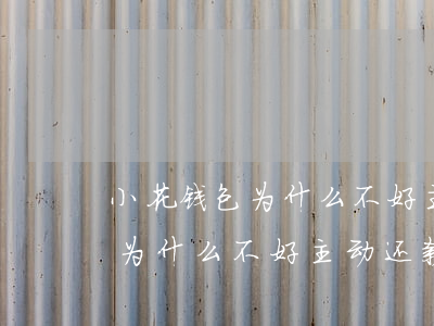 小花钱包为什么不好主动还款了-小花钱包为什么不好主动还款了
