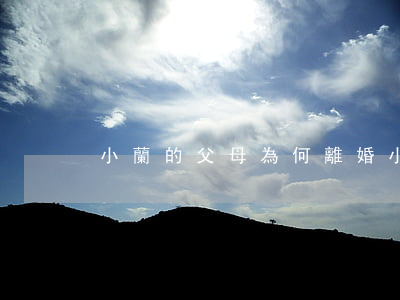 小蘭的父母為何離婚(小蘭結婚了嗎)