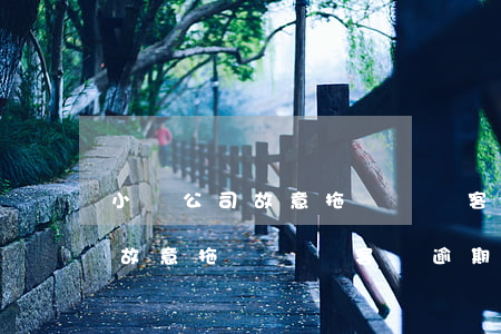 小貸公司故意拖時間讓客戶逾期-小貸公司故意拖時間讓客戶逾期怎么辦