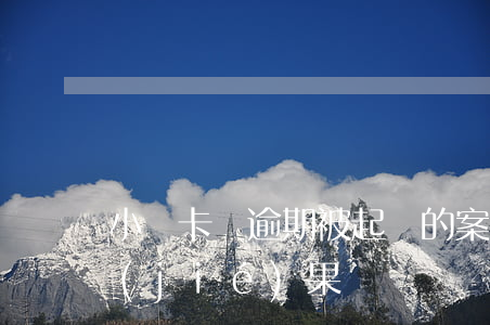小贏卡貸逾期被起訴的案件(起訴小贏卡貸結(jié)果)