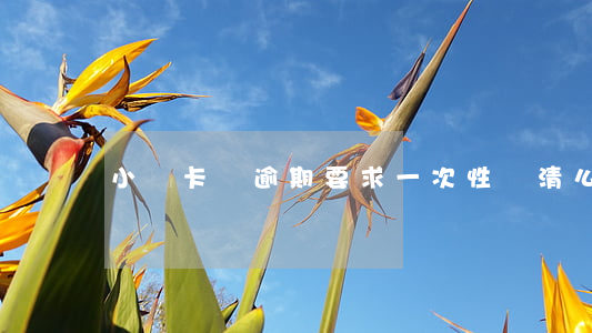 小贏卡貸逾期要求一次性還清么-