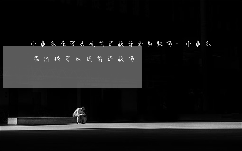 小赢乐花可以提前还款部分期数吗-小赢乐花借钱可以提前还款吗