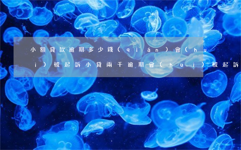 小額貸款逾期多少錢(qián)會(huì)被起訴（小貸兩千逾期會(huì)被起訴嗎）