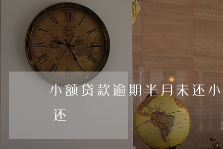 小额贷款逾期半月未还(小额贷款逾期半月未还)