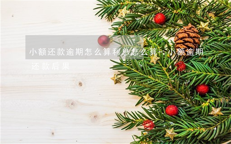 小额还款逾期怎么算利息怎么算-小额逾期还款后果