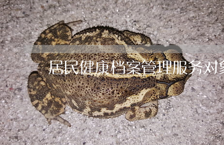 居民健康档案管理服务对象
