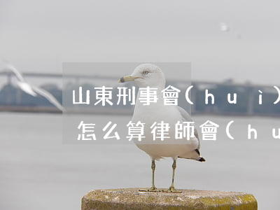 山東刑事會(huì)見律師費(fèi)怎么算(律師會(huì)見費(fèi)用標(biāo)準(zhǔn))