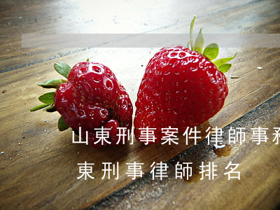 山東刑事案件律師事務(wù)所哪家好(山東刑事律師排名)
