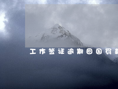 工作签证逾期回国罚款吗(签证过期罚款吗)