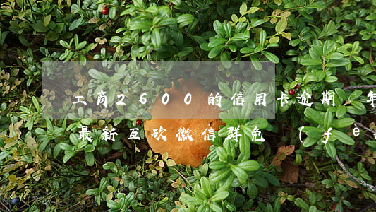 工商2600的信用卡逾期兩年-2020最新互砍微信群免費(fèi)