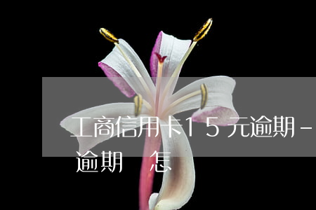 工商信用卡15元逾期-工商信用卡15元逾期會怎樣