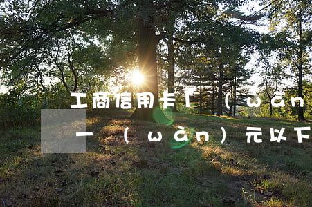工商信用卡1萬(wàn)逾期一天(信用卡一萬(wàn)元以下逾期了怎么辦)