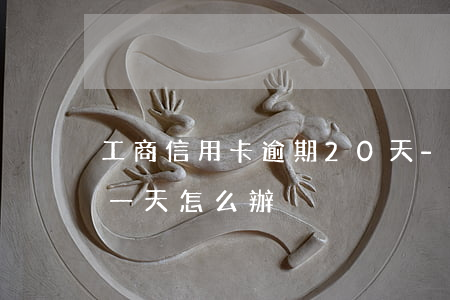 工商信用卡逾期20天-工商的信用卡逾期一天怎么辦