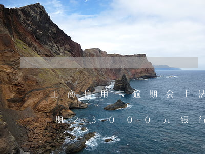 工商信用卡逾期会上法庭吗(工商行信用卡逾期23000元,银行会正式起诉吗)