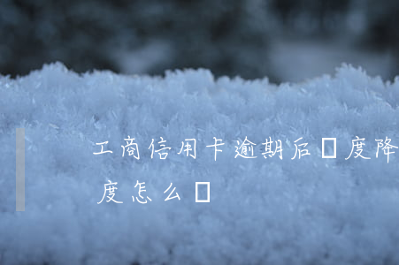工商信用卡逾期后額度降0(工商信用卡0額度怎么辦)