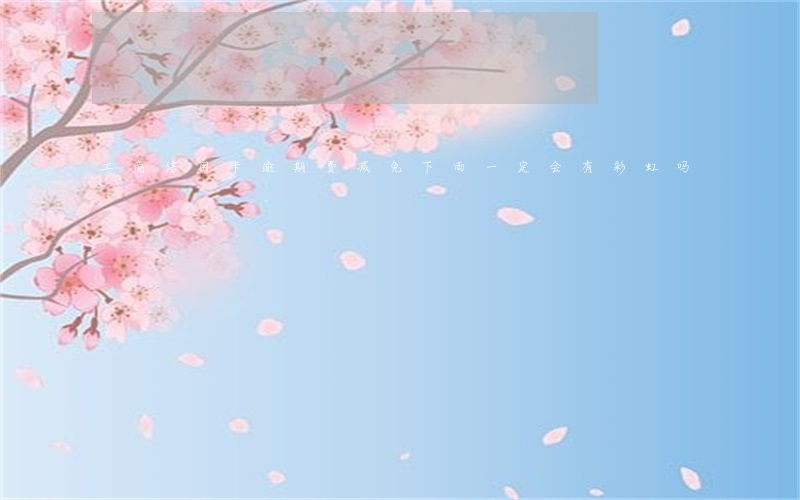 工商信用卡逾期费减免(下雨一定会有彩虹吗)