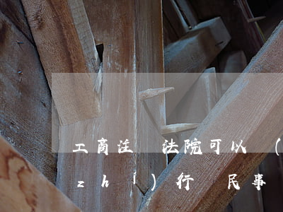工商注冊法院可以強(qiáng)制執(zhí)行嗎(民事訴訟可以強(qiáng)制執(zhí)行嗎?)