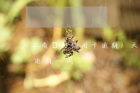 工商銀行信用卡逾期1天有影響嗎(工商銀行逾期一周)