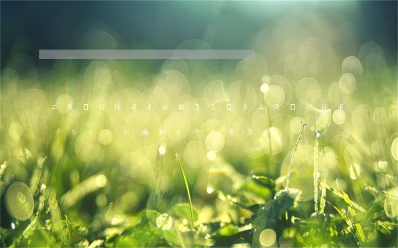 工商銀行信用卡逾期了五萬多(工商銀行信用卡5000逾期5年利息多少)