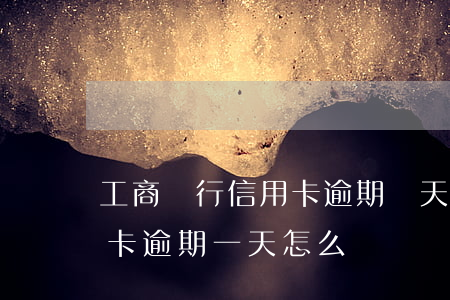 工商銀行信用卡逾期兩天有事嗎(工商的信用卡逾期一天怎么辦)