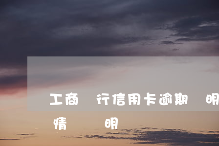 工商銀行信用卡逾期證明樣本-信用卡逾期情況說明