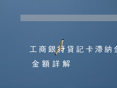 工商銀行貸記卡滯納金計(jì)算方法及金額詳解
