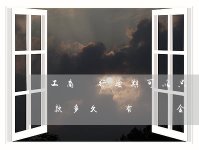 工商銀行逾期可以只還本金(工商銀行本息還款多久沒有違約金)