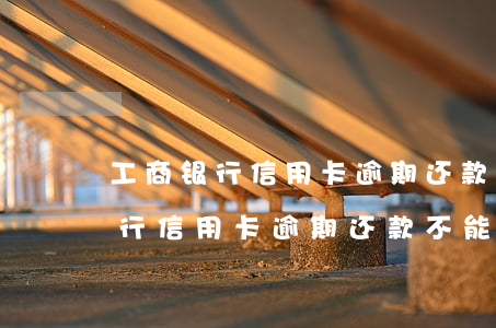 工商银行信用卡逾期还款不能用了-工商银行信用卡逾期还款不能用了怎么办