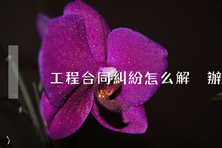工程合同糾紛怎么解決辦法