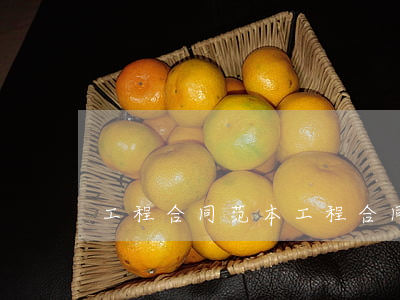 工程合同范本(工程合同書樣本)