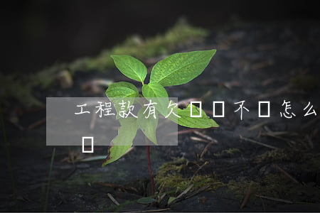 工程款有欠條錢不還怎么辦(欠工程款條怎么寫)