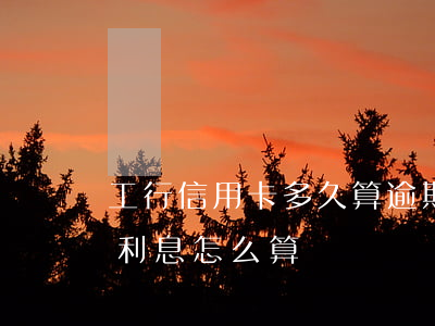 工行信用卡多久算逾期(工行信用卡逾期幾天利息怎么算)