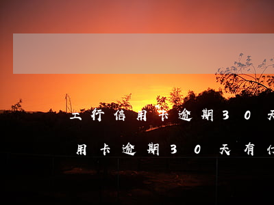 工行信用卡逾期30天有什么后果-工行信用卡逾期30天有什么后果嗎