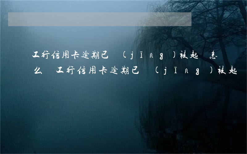 工行信用卡逾期已經(jīng)被起訴怎么辦（工行信用卡逾期已經(jīng)被起訴）