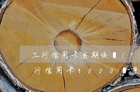 工行信用卡逾期恢復(fù)額度嗎 工商銀行信用卡3000額度可以重新申請嗎