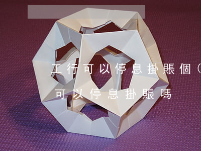 工行可以停息掛賬個(gè)性分期嗎（工商可以停息掛賬嗎）