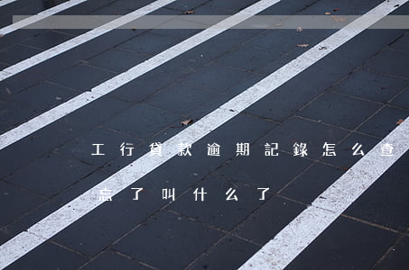 工行貸款逾期記錄怎么查(怎么查逾期的貸款,忘了叫什么了)
