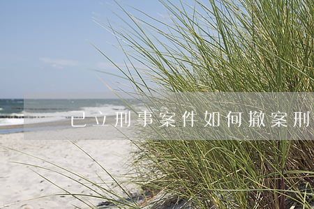 已立刑事案件如何撤案(刑事案件可以撤訴嗎)