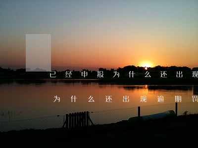 已经申报为什么还出现逾期罚款-已经申报为什么还出现逾期罚款呢