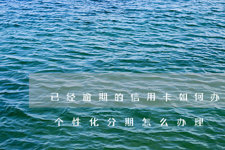 已经逾期的信用卡如何办理分期（信用卡逾期个性化分期怎么办理）