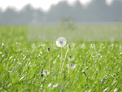 巴中信用卡逾期(巴中信用卡逾期)