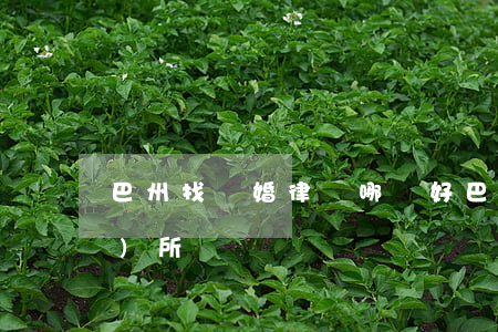 巴州找離婚律師哪個好(巴州律師事務(wù)所電話)
