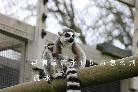 帮信罪流水15万怎么判(帮信罪是按银行卡流水)